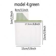 1 Pieza Contenedor De Almacenamiento De Cocina Para Granos Y Recipiente De Arroz Transparente, Bote Sellado De Plástico Transparente - Multicolor - Ver 11