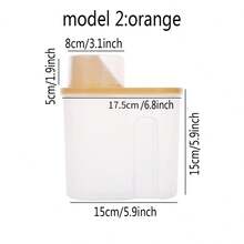 1 Pieza Contenedor De Almacenamiento De Cocina Para Granos Y Recipiente De Arroz Transparente, Bote Sellado De Plástico Transparente - Multicolor - Ver 9