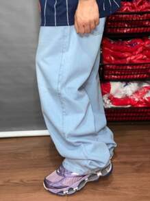 Men Pants - 青碧色 - 查看 1