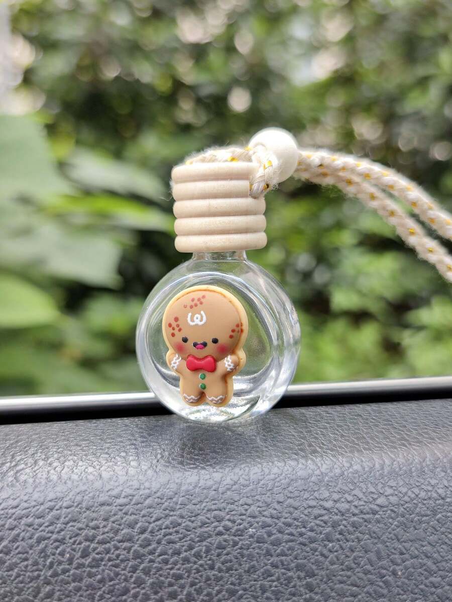 1pc Christmas Gingerbread Man Aromatherapy Bottle Pendant - Multicolor - View 1