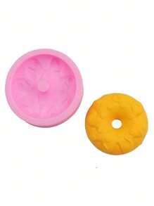 1 个甜甜圈形状硅胶模具，DIY 硅胶模具，用于手工皂、蜡烛、装饰，2 个更经济