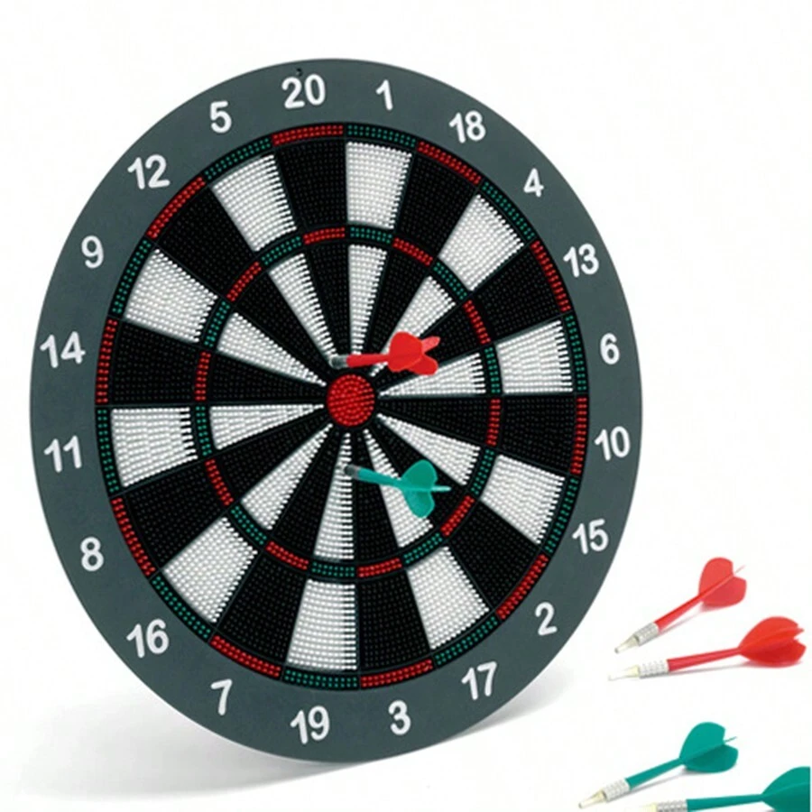 1 組 6 個軟尖飛鏢,附 1 個 41 公分式/懸掛式飛鏢板 - 彩色 - 查看 1