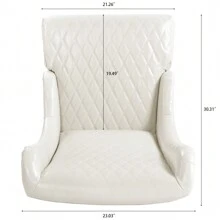 MERAX 23.03" Wide Wing Back Chair ,Side Chair For Living Room,PU Cover/Fabric Cover