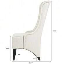 MERAX 23.03" Wide Wing Back Chair ,Side Chair For Living Room,PU Cover/Fabric Cover