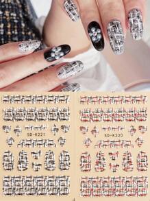 2 Sheets 5d-k Stickers For Nail Art Decoration - Multicolor - View 1