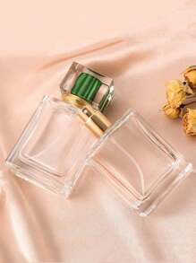 1入組高級可補充香水瓶玻璃透明噴霧瓶50ml便攜式大容量旅行化妝品瓶旅行配件 - 綠色 - 查看 1