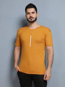 Men T-Shirts - 駝色 - 查看 4