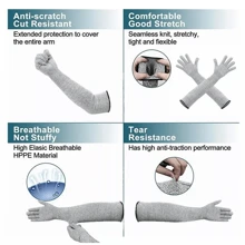 Guantes Anticorte Nivel 5 Industrial Trabajo Rudo Resistente - Gris - Ver 4