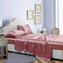 Bibb Home Silky Satin 4 Piece Sheet Set - 淡腮紅 - 查看 1