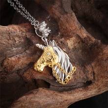 Women's Gorgeous Elegant Fashionable Personalized Unicorn Head Pendant Necklace, Jewelry Gift - Gold - View 5
