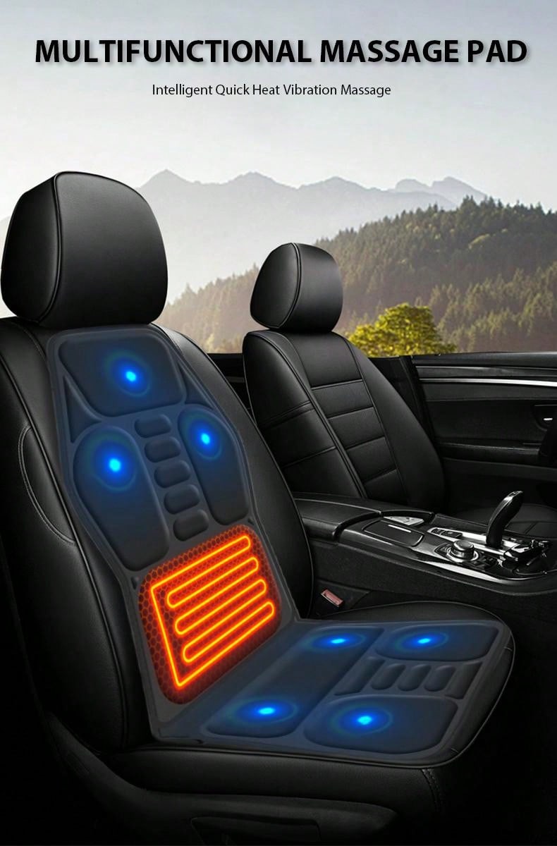 1pc Electric Vibrating Massage Pad With Heat Function, Neck, Back