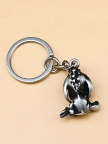 1個實心可愛的驢子吊墜,金屬驢子工藝車裝飾汽車吊墜雙用復古鑰匙扣裝飾系列