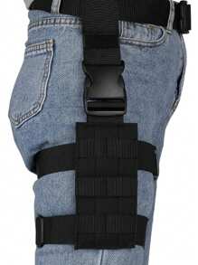 1Pc Drop Leg Holster Platform Thigh Leg Panel Adapter Attaching Molle Holster, Mag Pouch, Outdoor Hunting Accessories Waist Bag Leg Bags Thigh Bag Multifunctional Large Capacity Oversized Lightweight For Travel Vacation Hiking Outdoor Nylon Casual Release Buckle Gift For Men Men Gifts Gift For Boyfriend Gift For Boyfriend Black Bag Office Supplies Gift For Husband Dad Gift Valentines Gift Leg Bag Thigh Bag Business Casual For Commute Business - Black - View 4