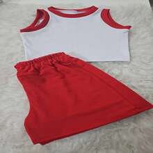 Women Two-piece Outfits - 紅色 - 查看 2