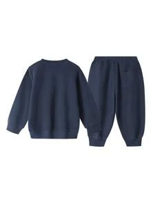 Annil Young Boys Hoodie Set For Spring And Autumn Babies,  Casual Long Sleeved Pants, Waffle Style Sports