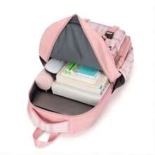 2023 mochilas escolares importadas nueva mochila de otoño mochila de viaje de hombro femenino mochila de escuela secundaria para niños - Rosa - Ver 2