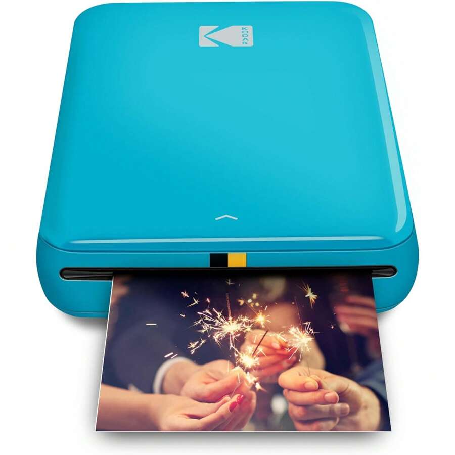 Kodak Step 2" X 3" Wireless Portable Printer With Zink Zero-Ink Technology, Mini Printer Compatible With IOS, Android, NFC & Bluetooth Devices, Instant Printer With Rechargeable Battery Prints 25 Sticky-Back 2" X 3" Photos On A Full Charge - Màu xanh lam - Xem 1