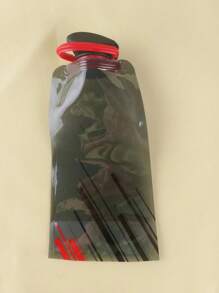 Water bag Outdoor sports folding water bag portable environmental water bottle mountaineering cycling plastic water cup - Black - View 3