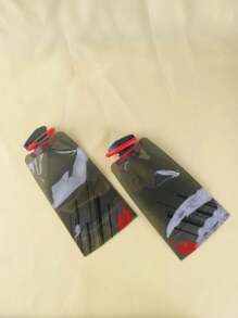 Water bag Outdoor sports folding water bag portable environmental water bottle mountaineering cycling plastic water cup - Black - View 7