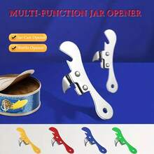 1pc Multifunctional Can Opener For Tin Can And Bottle - Silver - View 4
