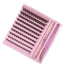 1 bộ Lông mi giả Đối với phụ nữ Mềm mại Kích ứng Lông mi Với Keo dính & Nhíp Qủa tặng Đối với Bạn Gia đình - màu đen - Xem 10