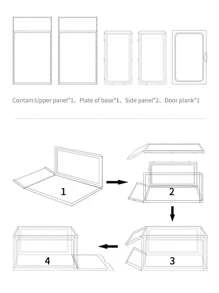 1pc Foldable Transparent Shoe Box, Acrylic Storage Box, Suitable For Storing  Sneakers And Sports Shoes - Clear - View 5