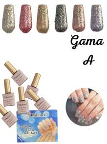 GAMA de Gelish Efecto Galaxy  Kalanzi ( 2 Gamas) - Dorado - Ver 5