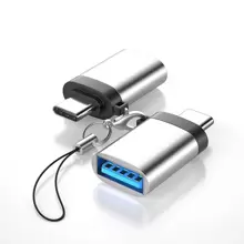 1 包 USB C 转 USB 适配器，Type C 转 USB 3.0 适配器兼容 Macbook Pro 2019 2018 2017 2016、MacBook Air 2020 2019 2018、iPad Pro 2020 2018、iPad Air 4、Chromebook、Pixelbook、Microsoft Surface Go、Galaxy S23 S22 S21 S20 Ultra 10 9 8 Plus、Note 20 10 Ultra 9 8 Plus 和 USB 闪存盘、U 盘、硬盘、键盘、鼠标、打印机等到 USB-C 设备。兼容 - 銀色 - 查看 1