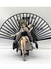 隨機遊戲角色2d卡通人物娃娃玩具模型組件,可用於diy行動人物和家庭桌面裝飾 - 黑與白 - 查看 1