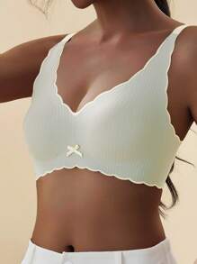 Seamless, Comfortable, Thin Bra For Small Breasts - Mint Green - View 4