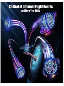 Jueguete Mini Dron, Esfera Voladora, Pelota Mágica, Magic Spinner - Azul - Ver 2