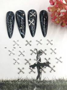 40pcs Mixed Alloy Punk Nail Art Decoration Accessories DIY Nail Charms Nail Gems Nail Supplies