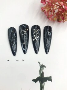 40pcs Mixed Alloy Punk Nail Art Decoration Accessories DIY Nail Charms Nail Gems Nail Supplies