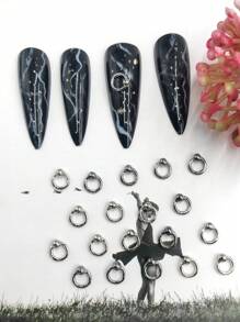 40pcs Mixed Alloy Punk Nail Art Decoration Accessories DIY Nail Charms Nail Gems Nail Supplies
