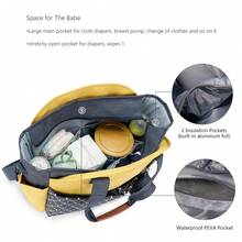 大容量多功能尿布和奶瓶收納袋用於戶外嬰兒護理帶手提和嬰兒車帶