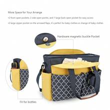 大容量多功能尿布和奶瓶收納袋用於戶外嬰兒護理帶手提和嬰兒車帶