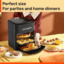 Karingbee Air Fasher 12L/12.68Qt LED Touch Màn hình kỹ thuật số Oilless Nồi có điều khiển nhiệt độ - màu đen - Xem 9