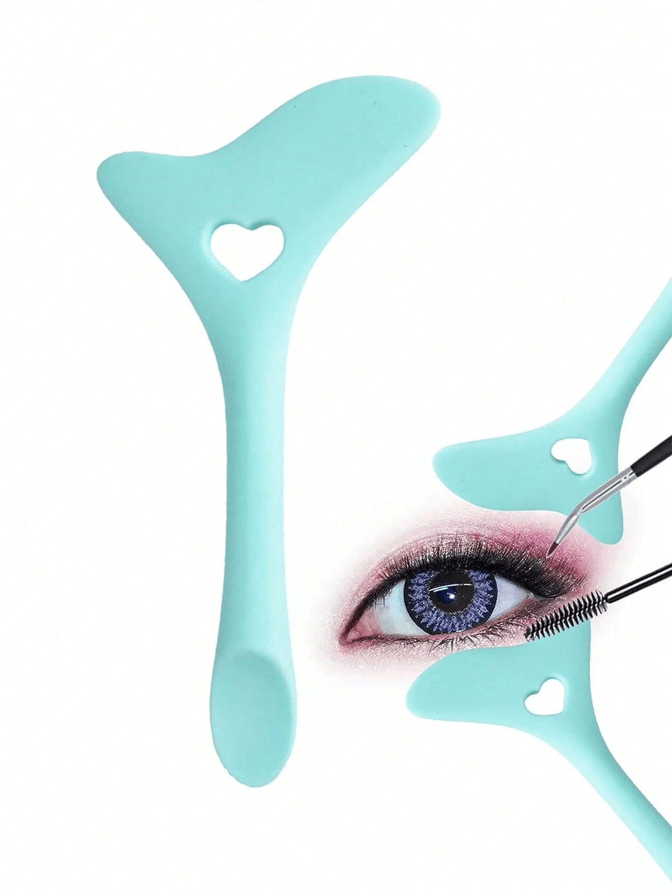 Multifunctional Makeup Eyeliner Stencil, 1pc Silicone Reusable