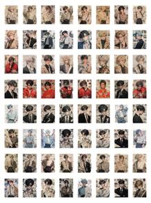 60pcs Phong cách Retro Đúng mốt Đẹp trai Hình dán , Creative Đồ trang trí Đối với Quyển sổ , Bình nước , Văn phòng phẩm , Người dự định DIY - Nhiều màu - Xem 10