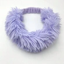 1pc Solid Color Long Hair Tie - Purple - View 1