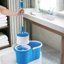 Trapeador mágico giratorio 360 spin mop Exprimidor De Acero Con Cubeta - Azul - Ver 3