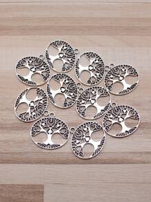 10pcs/Bag 23x24mm (0.91x0.94inch) Antique Silver Color Tree Of Life Charms Pendant For DIY Jewelry Making - Antique silver-10pcs - View 3