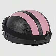 1 szt Czarny I Różowy Motocykl Skóra  Kask Z Odpinany Gogle , Osłona przeciwsłoneczna I Oddychająca Kask Dla Oba Mężczyźni I Kobiety ( Odpowiedni Na lato )