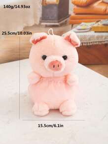 1pc Random Color Cute Cartoon Bubble Tea Cup Shaped Plush Toy For Pets Only - Pink - View 2