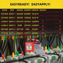 129 Circuit Breaker Box Labels Conspicuous Identification Weatherproof Fuse Box Stickers - Black - View 11