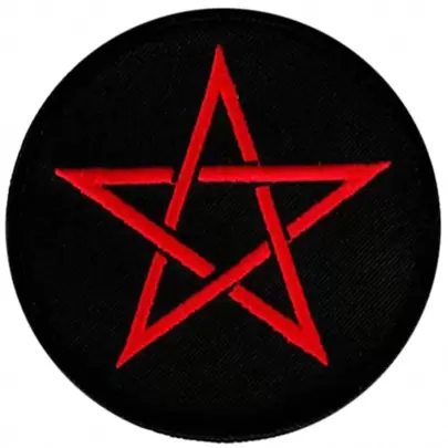 1 件紅星刺繡貼片,熱封貼花,適合各種衣服和褲子