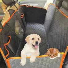 1 Pieza Tapete Para Mascotas Plegable Y Resistente Al Agua Para Asiento Trasero De Coche - Negro - Ver 1