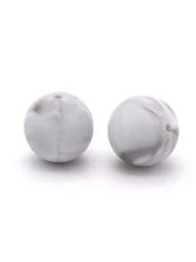 20入組15mm矽膠珠子,適用於嬰兒咬咬和diy珠寶製作,糖果色圓形散珠 - 彩色 - 查看 48