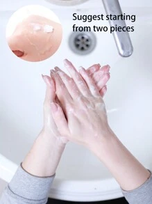 100 piezas Copo de jabón con diseño de flor desechable mano moderno desechable para exterior - Rosa - Ver 6