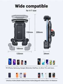 Acefast單車/摩托車手機架通用防滑減震手機支架 - 黑色 - 查看 9